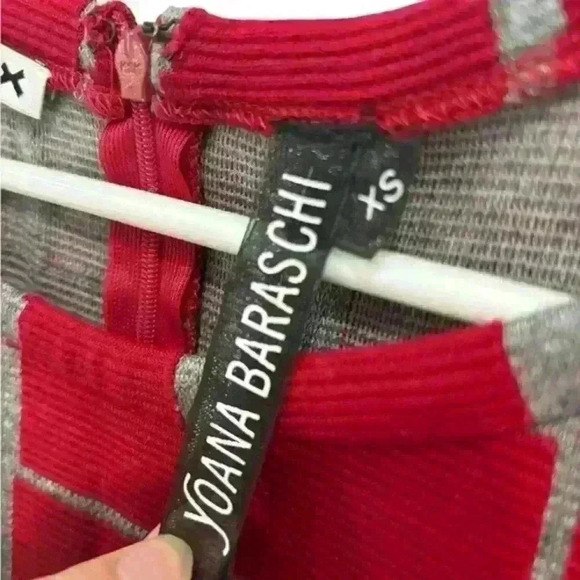 Anthropologie Yoana Baraschi Red Knit Short Sleeve Bodycon Sweater Dress‎ XS - Picture 2 of 9